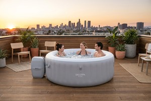 Bestway 60037 Lay-Z-Spa St. Lucia AirJet, bain à remous gonflable, 2-3 personnes, 1,70 m x 66 cm, PVC plastique avec couvercle - Product Image 5