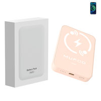 Chargeur magnétique portable personnalisé 5000 mAh, vente en gros, 5000 10000 mAh, petite batterie externe portable, batterie externe 10000 mAh, sans fil