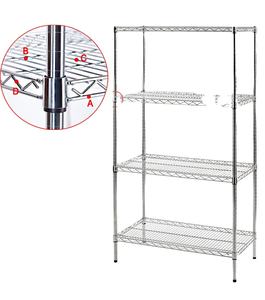 Chariot résistant industriel de fil d'ESD de chariot à étagère de chariot à carte PCB Chariot de fil d'ESD de chariot à fil de <span class=keywords><strong>Chrome</strong></span> - Product Image 4