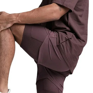 Shorts double couche à séchage rapide, extensibles et respirants, 2-en-1, pour la course, la gym, l'entraînement, avec doublure de compression intérieure, pour adultes - Product Image 6