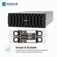 Lenovo ThinkSystem DE4800H 4U60 Hybride Flash Array 128 Go Double Contrôleur, 25/10GbE iSCSI 16/32Gb FC 12Gb SAS, 300 Disques 7.2PB