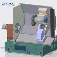 Centre d'usinage CNC à lit incliné 5 axes, commande Fanuc, 220V, léger et pratique pour l'évacuation des copeaux