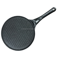 Poêle à petit-déjeuner multifonction 7-en-1 à fond plat, pour œufs, hamburgers, en aluminium, avec 7 trous, en promotion