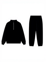 Ensemble de sweats à capuche sportifs personnalisés pour l'automne et l'hiver, en coton ample, unisexe