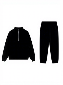 Maßgeschneiderter Herbst-Winter Sportlicher Kapuzenpullover Locker Sitzender Baumwollfaser Unisex Pullover-Set - Product Image 5