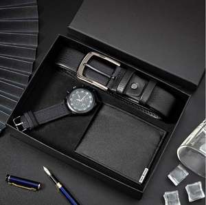 Set de Regalo Promocional al por Mayor: Cinturón + Cartera + Corbata + Reloj de Cuarzo con Esfera Grande para el Día del Padre y Regalos Empresariales - Product Image 2