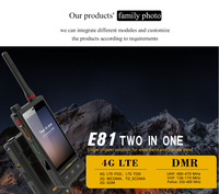 Anysecu E81 4G POC Android 9 Radio 4+64GB 4.0 Pouces IP68 Étanche Robuste Smartphone Durci 4W DMR Analogique UHF Talkie-Walkie