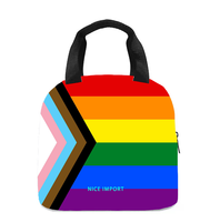 Sac à déjeuner arc-en-ciel polysexuel pour femmes et hommes, sac fourre-tout réutilisable, sacs à déjeuner isothermes pour le travail, le pique-nique, l'école ou les voyages