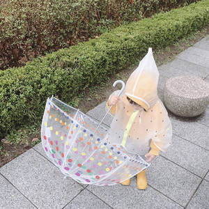 Paraguas ligero de protección contra <span class=keywords><strong>el</strong></span> <span class=keywords><strong>viento</strong></span> y la lluvia K69, paraguas transparente de burbujas para niños pequeños con dosel de cúpula - Product Image 3