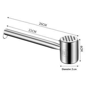 Maillet multifonctionnel pour attendrir la viande, marteau à double face en acier inoxydable, outil manuel pour la préparation de la viande à la maison et en cuisine - Product Image 5