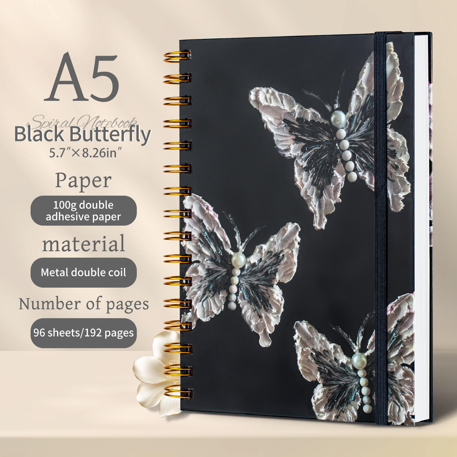 D mysterious butterfly/black