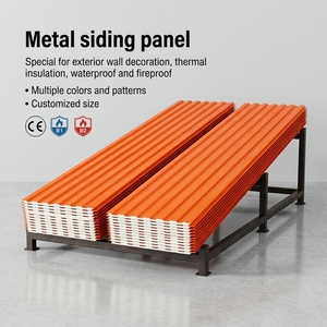 Panel Sándwich <span class=keywords><strong>de</strong></span> Acero Galvanizado para Paredes Interiores/Exteriores y Techos, Aislamiento <span class=keywords><strong>de</strong></span> PU, Geométrico, Antiestático, Ecológico, Resistente al Agua/Fuego - Product Image 1