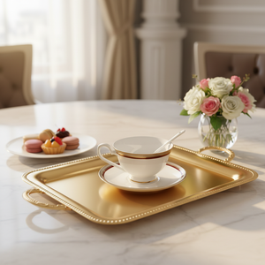 Elegante Juego de Taza y Platillo de Porcelana China con Borde Dorado Rojo, Cuchara Incluida, Ecológico, 200 ml, Estilo Europeo Moderno y Lujoso para Hotel - Product Image 6