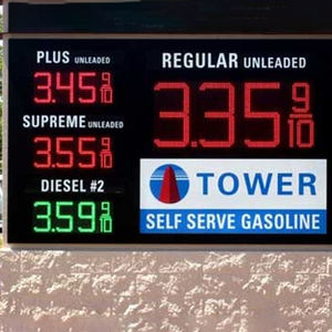 Luce esterna impermeabile scatola Led stazione di benzina segno di prezzo con telecomando RF segno della stazione di servizio - Product Image 1