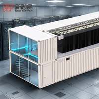 Kontainer Pusat Data Terpadu (All-in-One) dengan Kabinet Komputasi Kontainer, Pendingin Udara, dan Pendingin Cair untuk Penyedia Layanan Cloud