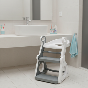Siège d'apprentissage de la propreté pour enfants avec marchepied et échelle, <span class=keywords><strong>adaptateur</strong></span> de <span class=keywords><strong>chaise</strong></span> de toilette 3-en-1, repose-pieds antidérapant pour utilisation en salle de bain - Product Image 5