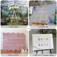 Panneau d'affichage en acrylique personnalisé de haute qualité avec impression UV 3mm 5mm 7mm pour la décoration de cérémonies de mariage et d'événements