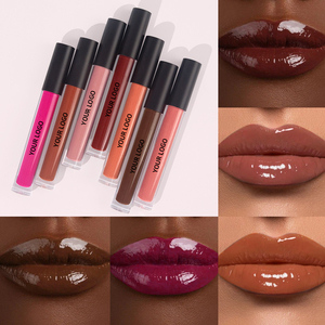Vente de gros Brillant à lèvres en vrac Logo personnalisé Maquillaje Por Mayor Produit de maquillage Brillant à lèvres brillant rose Nude - Product Image 4