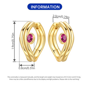 Pendientes de aro de oro de doble línea para mujer; recomendaciones de pendientes: accesorios sencillos y elegantes - Product Image 2