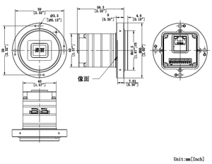 1280x1024 hồng ngoại nhiệt hình ảnh mạng Máy ảnh module với vanadi Oxit uncooled Detector,RS-422 báo động PTZ RS485 điều khiển - Product Image 3
