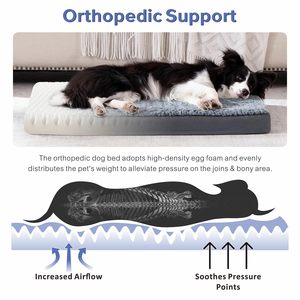Soft Orthopedic <strong>Dog</strong> Bed for <strong>Extra</strong> <strong>Large</strong> Medium <strong>Dogs</strong> Egg-<strong>Crate</strong> Foam <strong>Dog</strong> Bed With Removable Waterproof Cover - Product Image 2