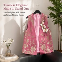 Chemise en soie traditionnelle chinoise pour femmes, broderie française à la main, chemisier à boutons, tenue de soirée, vente en gros