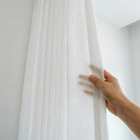Tissu de rideau transparent à paillettes de luxe moderne, voile de fenêtre 100 % polyester doux et lisse, sans plis, textile de maison pour salon
