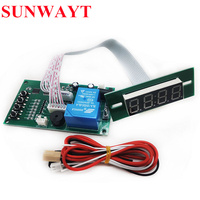 Penjualan Terlaris Papan PCB Timer 12V dengan 6 Nilai Penerima Koin Multi dan Adaptor Daya 12V 2A untuk Mesin Penjual Otomatis