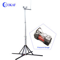 Mât télescopique pneumatique 8M 10M 15M 20M, charge utile de 3KG à 300KG, mât d'antenne télescopique à pompe