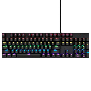 Teclado para juegos con cable, teclado mecánico con iluminación de tres colores, accesorios para computadora de escritorio - Product Image 1