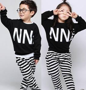 Conjunto de Ropa de Verano para Niños, Camiseta y Pantalones de Algodón a Rayas Casuales para Niños de China - Product Image 3