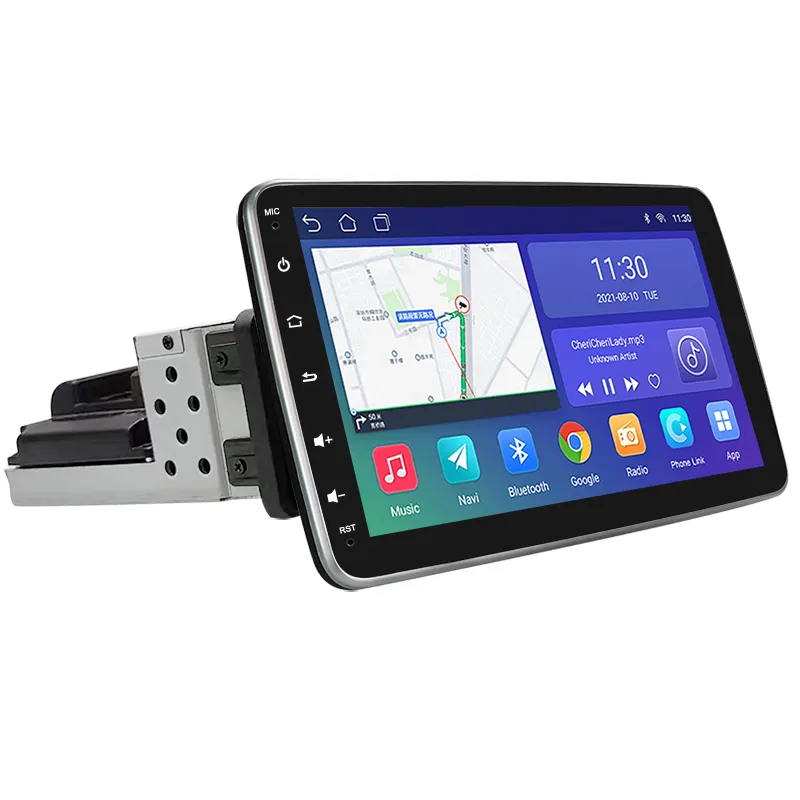 Универсальный 9 дюймов Автомобильный видео сенсорный экран автомобильный Gps Радио стерео 1 Din автомобильный Dvd-плеер с 360 вращающимся экраном