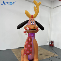 Chien gonflable de Noël mignon et amusant pour la décoration de scène lors de fêtes du Nouvel An et la publicité promotionnelle