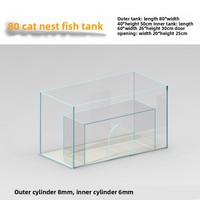 Aquarium et enclos transparent en acrylique pour chat, style tunnel, avec fonction de terrassement