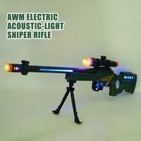 Fusil de sniper jouet AWM 75CM avec musique et lumière, pistolet électrique de jeu de tir