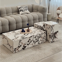 SHIHUI moderne nordique Unique en marbre naturel Table basse alto meubles de salon avec socle décoratif meubles de maison