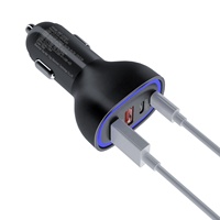 Adaptateur de chargeur de voiture HNT 78W avec emballage, DC12-24V Type C PD 4 ports 2C2A, charge rapide pour iPhone 18 17 16 15