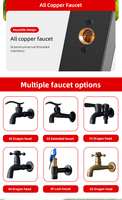 Robinet extérieur chinois antigel pour cour, villa, jardin, lavabo, robinet de sol, fontaine de pelouse en acier inoxydable