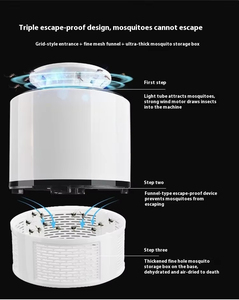 Lampe anti-moustiques élégante à LED bleue, faible bruit, en ABS, pour une utilisation intérieure de 20 à 50 mètres carrés - Product Image 3