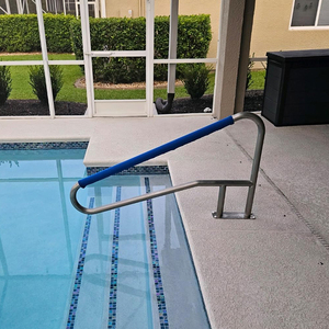 Bonnypool BN-Handrail, main courante de <span class=keywords><strong>piscine</strong></span> en acier inoxydable 304, montage facile, base argentée, antirouille, main courante pour piscines enterrées, humanisée - Product Image 6