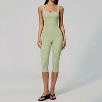 Combinaison de yoga une pièce pour femme, séchage rapide, col carré, pantalon moulant amincissant et rehausseur de hanches, vente en gros