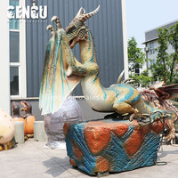 Haute Simulation Chinois Dragon Modèle Dinosaure Animatronique Sculpture
