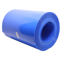 18650 21700 Selang Film Susut Panas PVC Biru untuk Kemasan Paket Baterai Lithium Lebar 210mm Tabung Susut Isolasi
