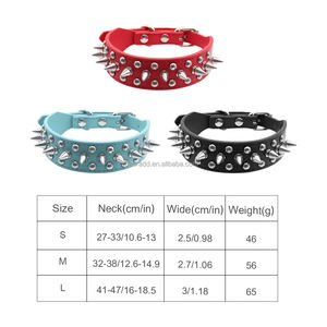 Werkseitig verstellbares Mikrofaser-Hunde halsband Langlebige Spikes Nieten Weiche Nieten Leder katzen Premium Spikes Halsbänder - Product Image 5