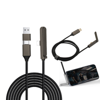 Transfer Data Dual Input Paduan Seng Berpatent 360 °   Penyangga Ponsel Lipat Putar 2-in-1 dengan Kabel Pengisian Cepat 240W Teranyam
