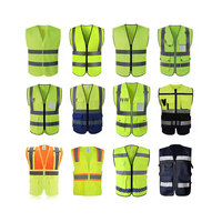 Vêtements réfléchissants de sécurité haute visibilité pour la course Gilet de sécurité pour la construction de routes en polyester avec logo