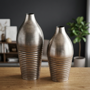 แจกันเหล็กชุบนิกเกิล ชุด 2 ชิ้น - Product Image 4