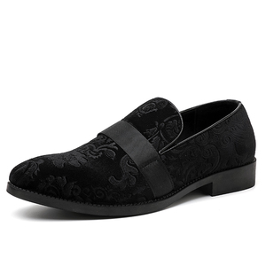 Nuove Scarpe Casual Monocolore 2026 di Alta Qualità, Mocassini in Camoscio Neri <span class=keywords><strong>e</strong></span> Rossi Comodi con Punta per Uomo - Product Image 2