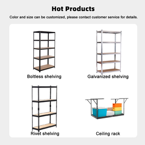 QDDOWELL Boltless Warehouse Store Home Garage <strong>Shelving</strong> 5 Layer Tier Sheet Storage Shelves Rack <strong>Plastic</strong> 5 Shelf Unit - Product Image 5