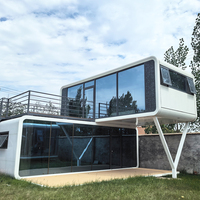 Capsule d'hébergement extérieure moderne, hôtel-capsule, maison mobile, cabane, villas de luxe, maisons préfabriquées en conteneurs